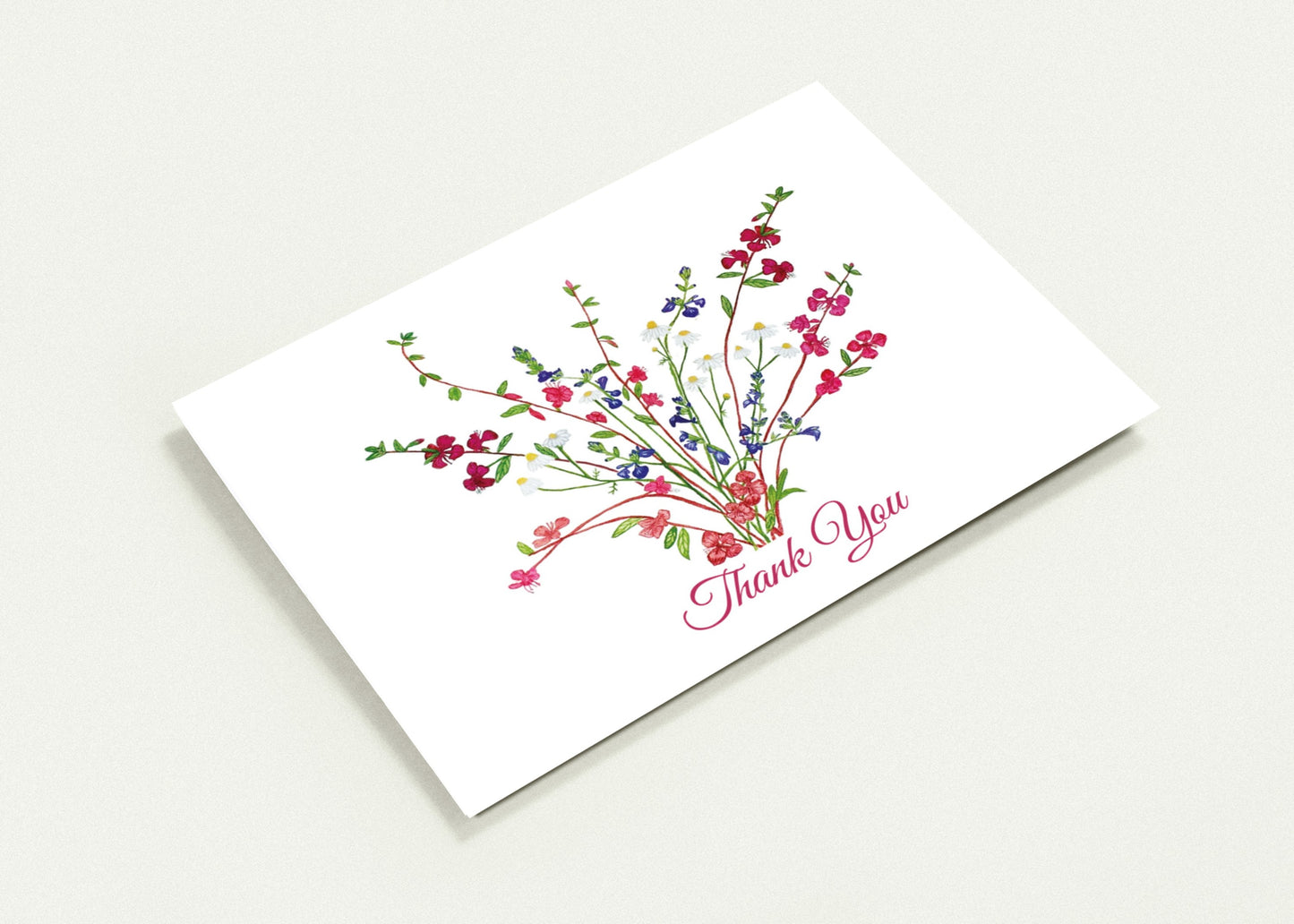 Laura's Wildflower Garden 2 - Thank You Pack of 10 Greeting Cards