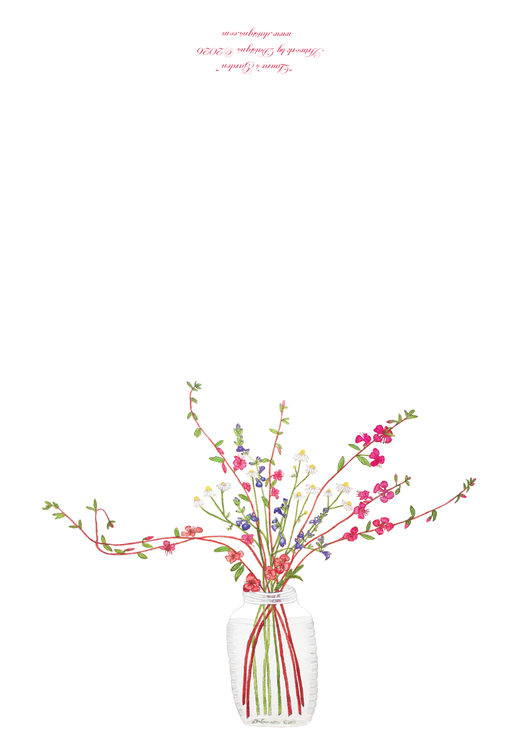Vase with flowers on a white background