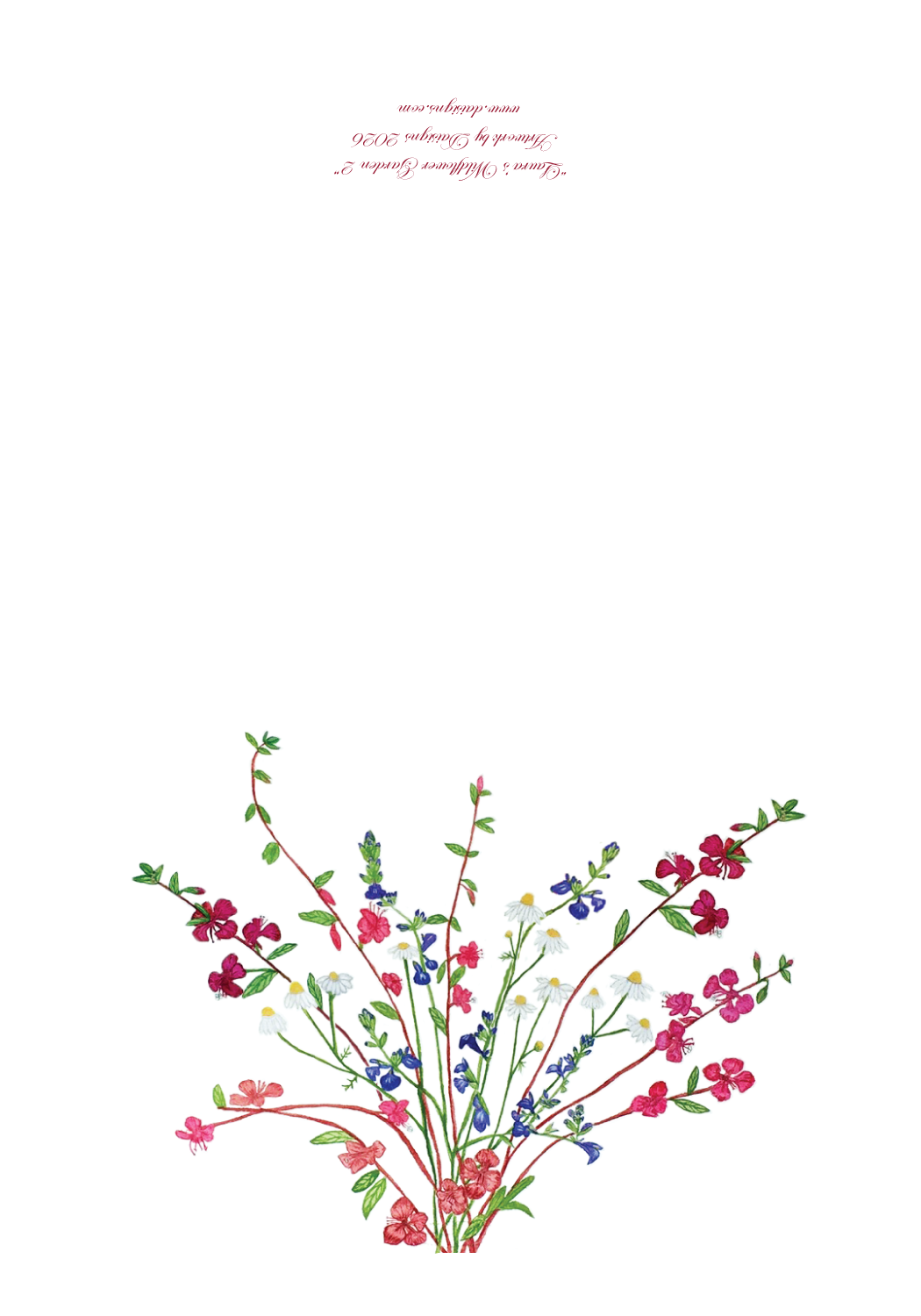 Illustration of a bouquet of flowers on a white background