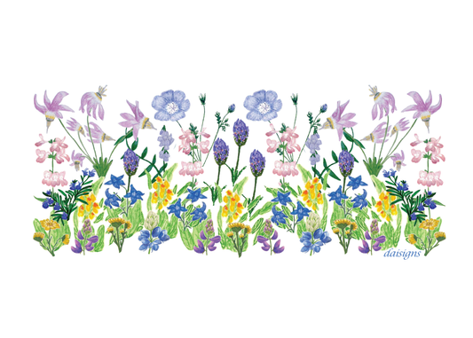 Colorful floral design on a white background