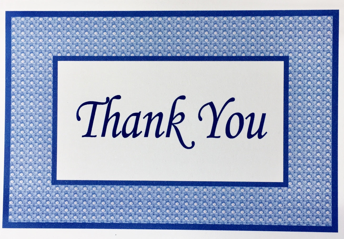 Note Cards - Blue Border Thank You