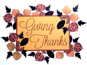 Holiday Cards - Leaves Berries - Giving Thanks