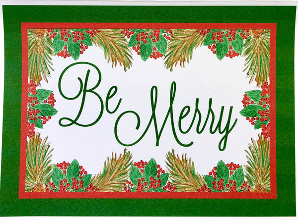 Holiday Cards - Red Berries - Be Merry