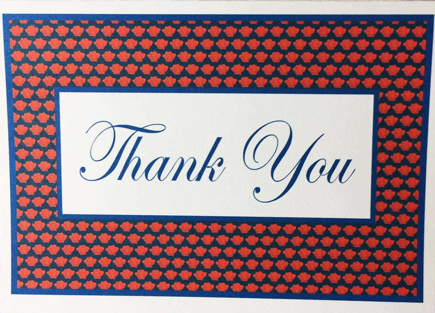 Note Cards - Blue Border Thank You